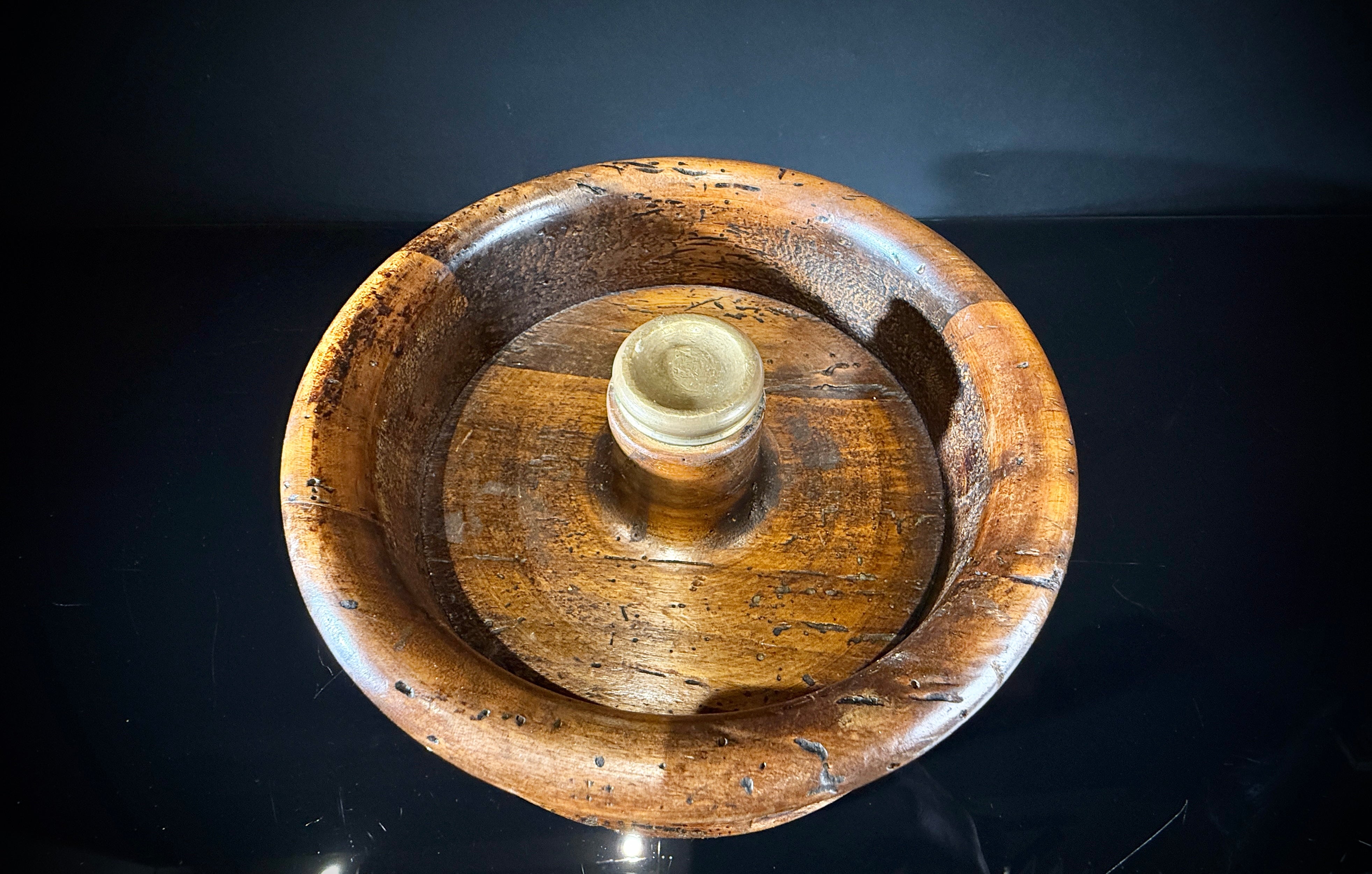 Antique Wooden Walnut Breaker with Ribbed Circular Holder & Brass-Mounted Gavel – Vintage  Nut Cracker - Gavel