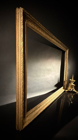 Large Ornate Antique Picture Frame | Gilt Finish | Solid Wood |. 93x68cm