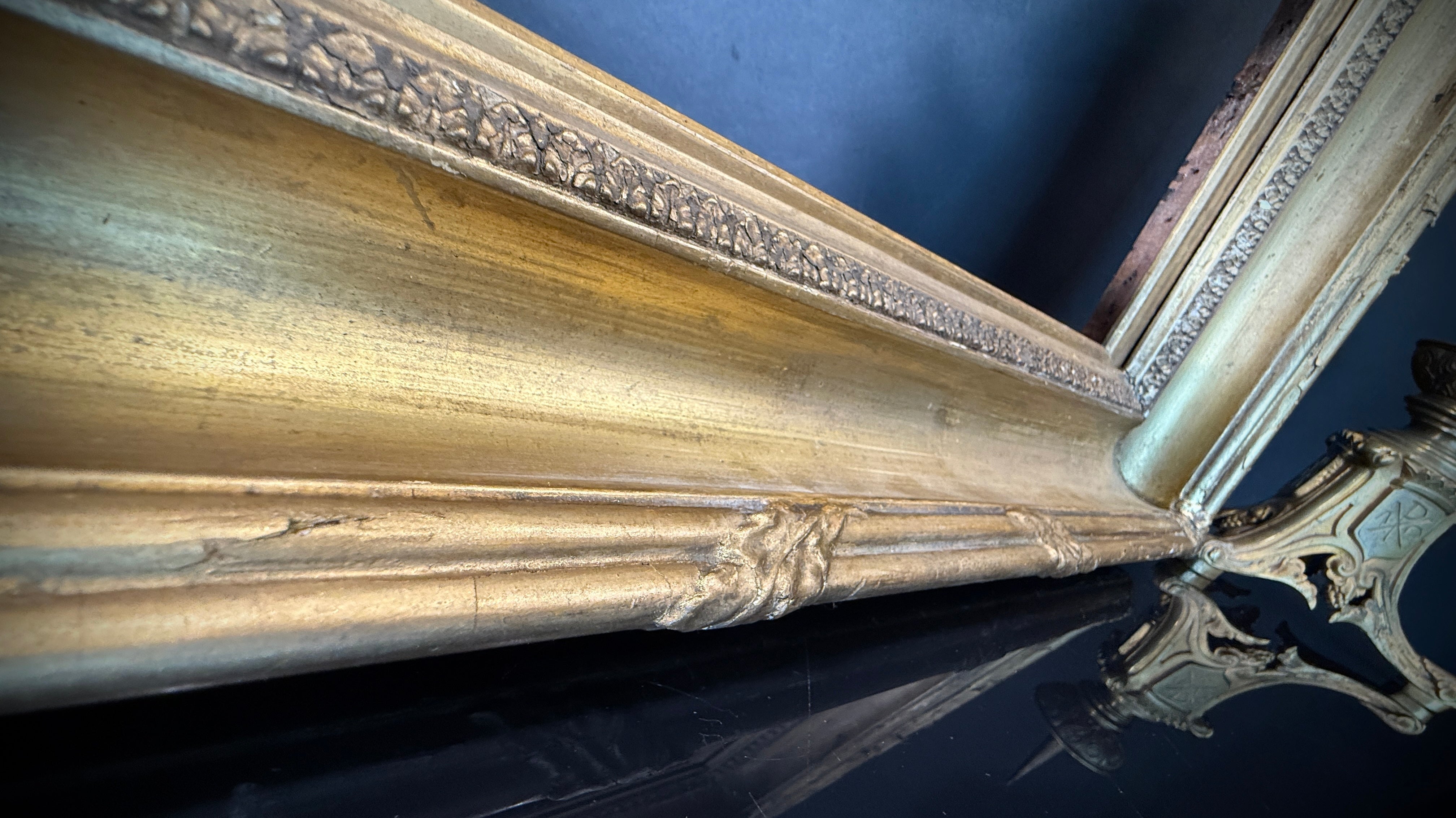 Shabby Antique Gilt Picture Frame (50.5x40cm)  | Deep Set  |  Ornate Wall Gallery