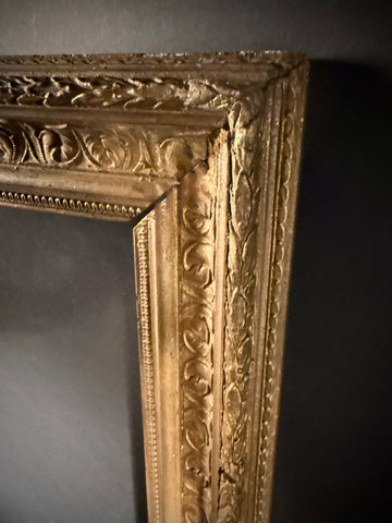 Large Ornate Antique Picture Frame | Gilt Finish | Solid Wood |. 93x68cm