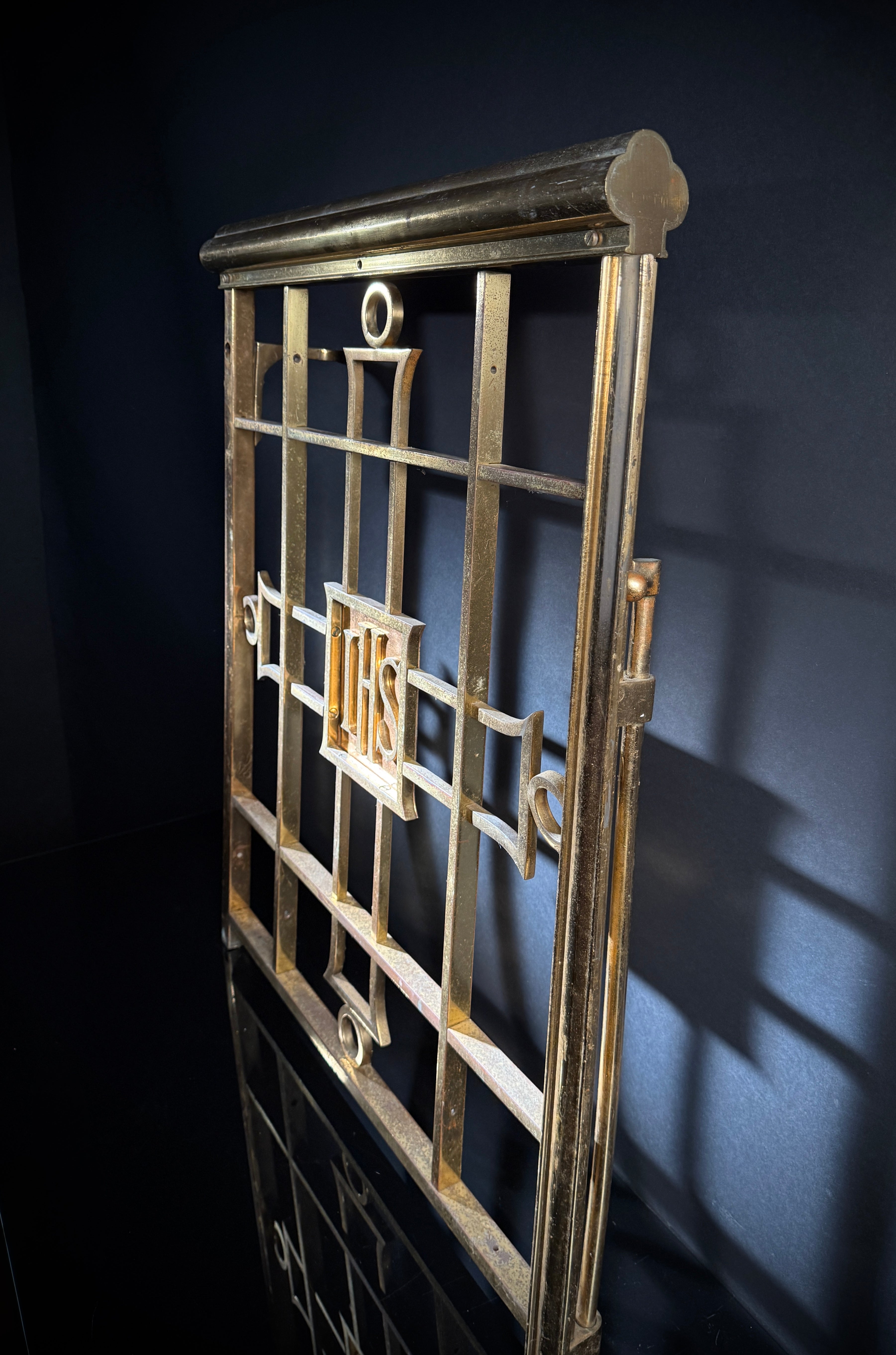Rare Antique Brass Church Altar Gate - Ecclesiastical Architectural Salvage