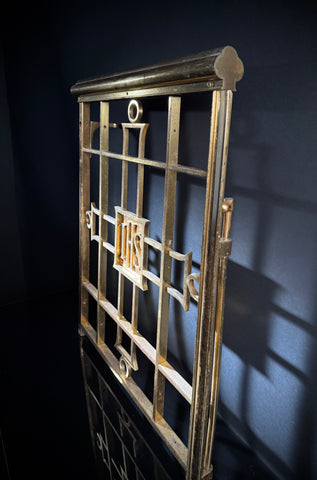 Rare Antique Brass Church Altar Gate - Ecclesiastical Architectural Salvage