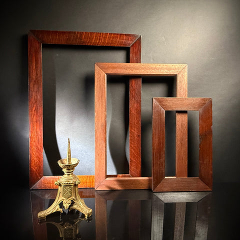 Set of x3 Hardwood Antique Picture frames
