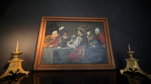 Vintage Rombout Reproduction Oil Painting | On Canvas | The Card Players,