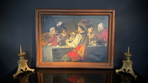 Vintage Rombout Reproduction Oil Painting | On Canvas | The Card Players,