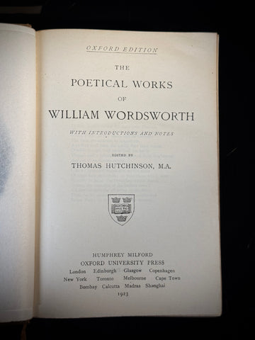 Oxford Leather-Bound Poetry Trio – Shakespeare, Wordsworth & Tennyson, 1922–1923