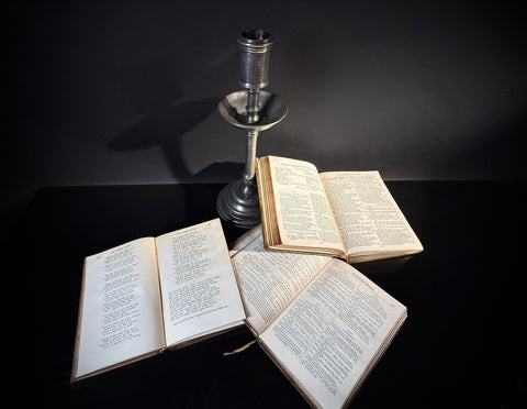 Oxford Leather-Bound Poetry Trio – Shakespeare, Wordsworth & Tennyson, 1922–1923