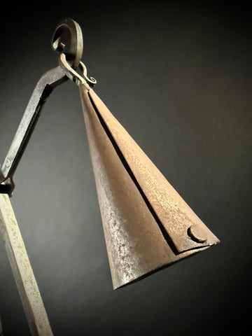 Wrought Iron Drop Snuffer Candle Holder – Lever Gravity Extinguisher, Antique Rustic Centerpiece