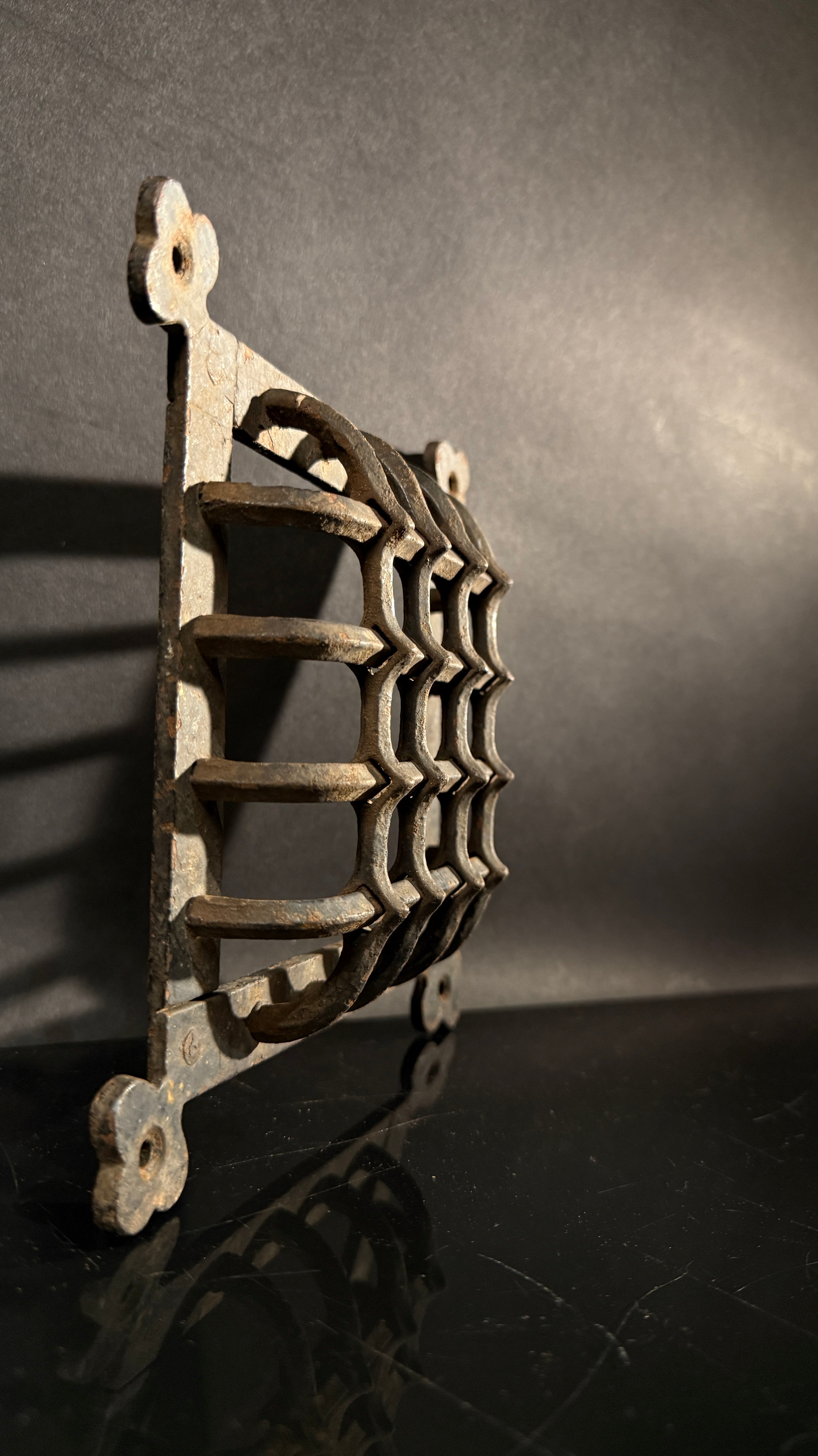 Hand Forged Wrought Iron Grille – Medieval Door Vent, Speakeasy Viewer, Decorative Rustic Iron Grid