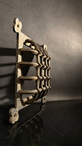Hand Forged Wrought Iron Grille – Medieval Door Vent, Speakeasy Viewer, Decorative Rustic Iron Grid