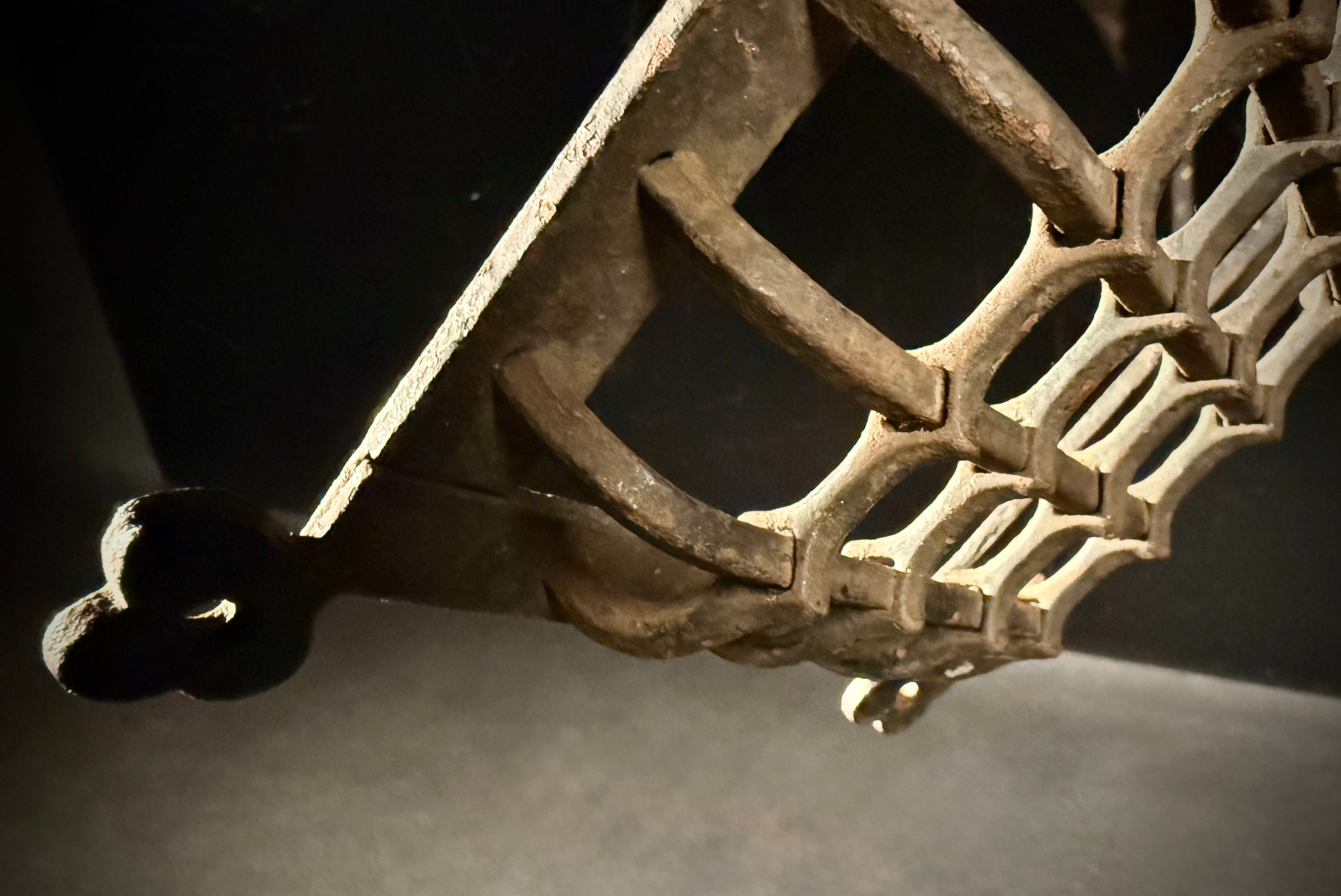 Hand Forged Wrought Iron Grille – Medieval Door Vent, Speakeasy Viewer, Decorative Rustic Iron Grid