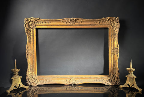 Extra Large Antique Gilt Picture Frame | 94x68cm | Ornate Corner Detail | Classic Wall Decor