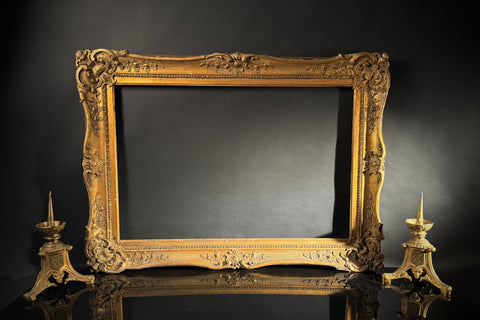 Extra Large Antique Gilt Picture Frame | 94x68cm | Ornate Corner Detail | Classic Wall Decor
