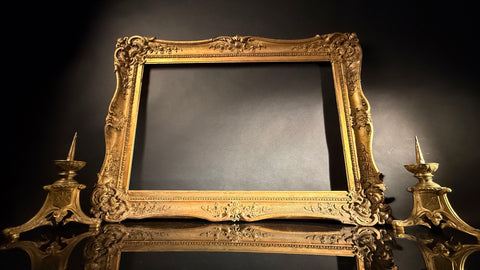 Extra Large Antique Gilt Picture Frame | 94x68cm | Ornate Corner Detail | Classic Wall Decor