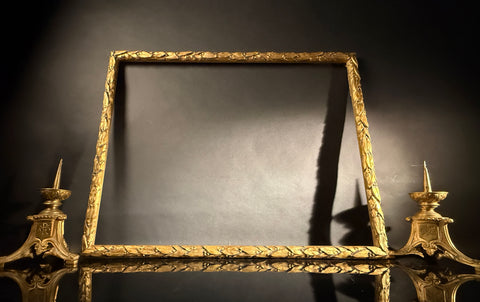 Extra Large Antique Gilt Picture Frame  |  Leaf & Berry Motif  |  84cm x 65.5cm  |  Solid Wood