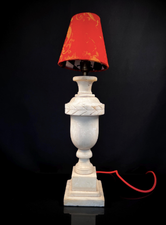 Vintage Urn-Style Marble Table Lamp  | Italian Renaissance Design