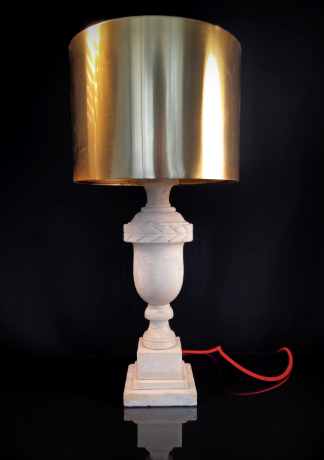 Vintage Urn-Style Marble Table Lamp  | Italian Renaissance Design