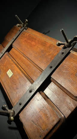 Antique/Vintage Wooden Trouser Press | Solid Oak with Metal Fittings | Antique Paragon Presser by Isaac Walton & Co.