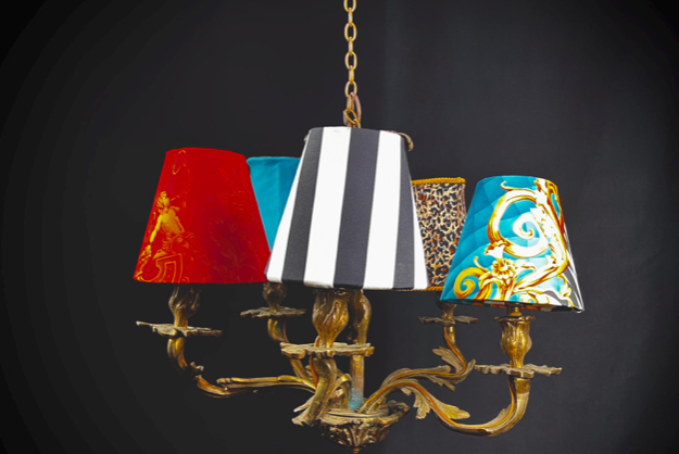 Large Antique Gilt Bronze Chandelier |  Weighty Hanging Baroque Ceiling Light