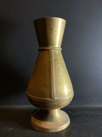Characterful Antique Church / Altar Vase with JHS Inscription / Christogram