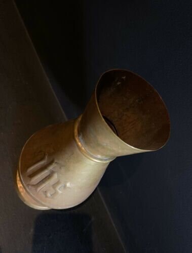 Characterful Antique Church / Altar Vase with JHS Inscription / Christogram