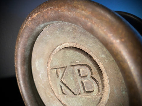 Pair of Salvaged Antique weighty Brass Door Handles