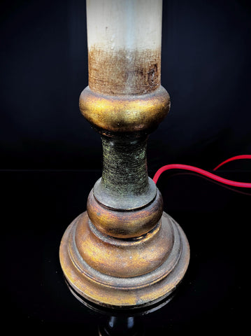 Large Vintage Candlestick Style Table Lamp