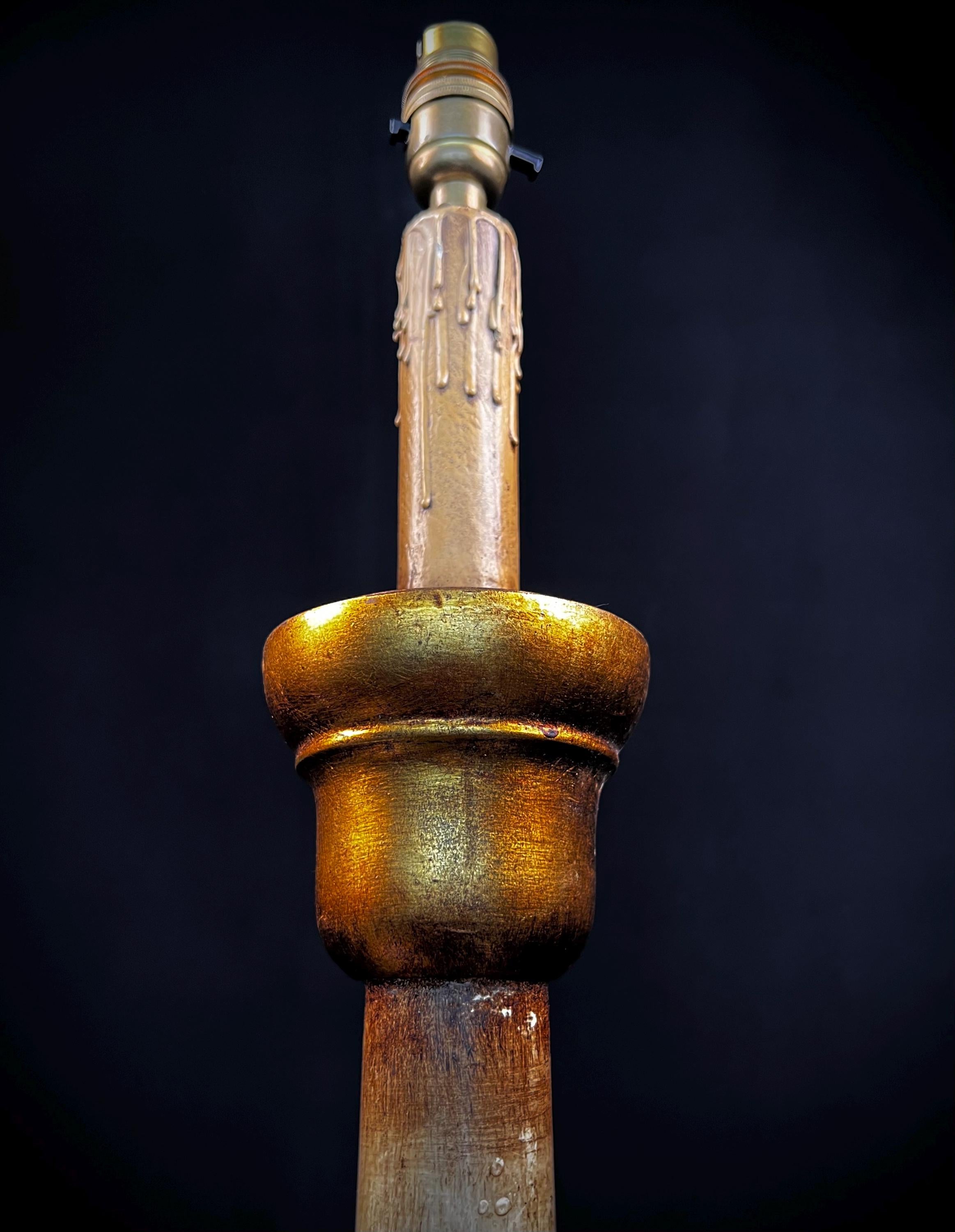 Large Vintage Candlestick Style Table Lamp