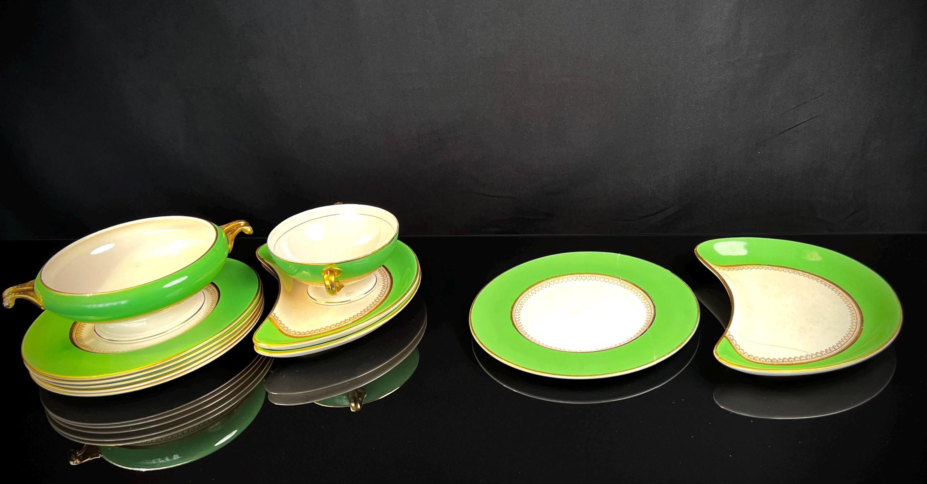 Soho Pottery ‘Ambassador Ware’ Dinner Set in Green Finish (Vintage)