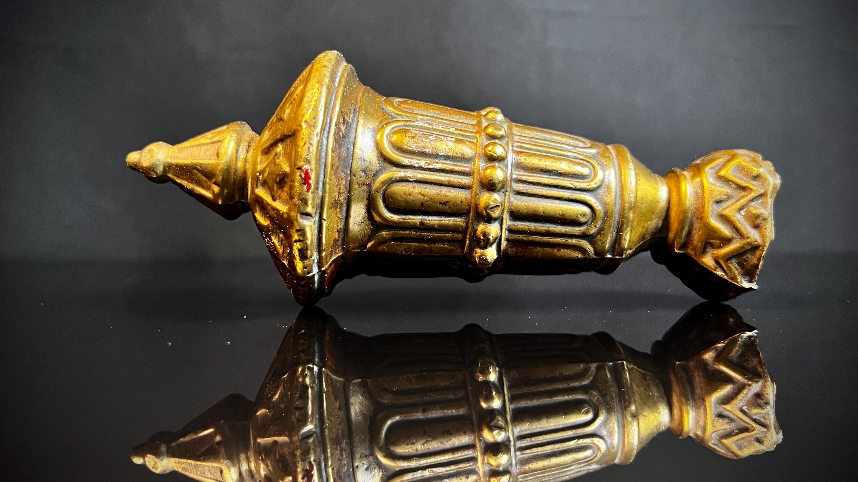 Large Weighty Antique Brass Victorian Counterweight