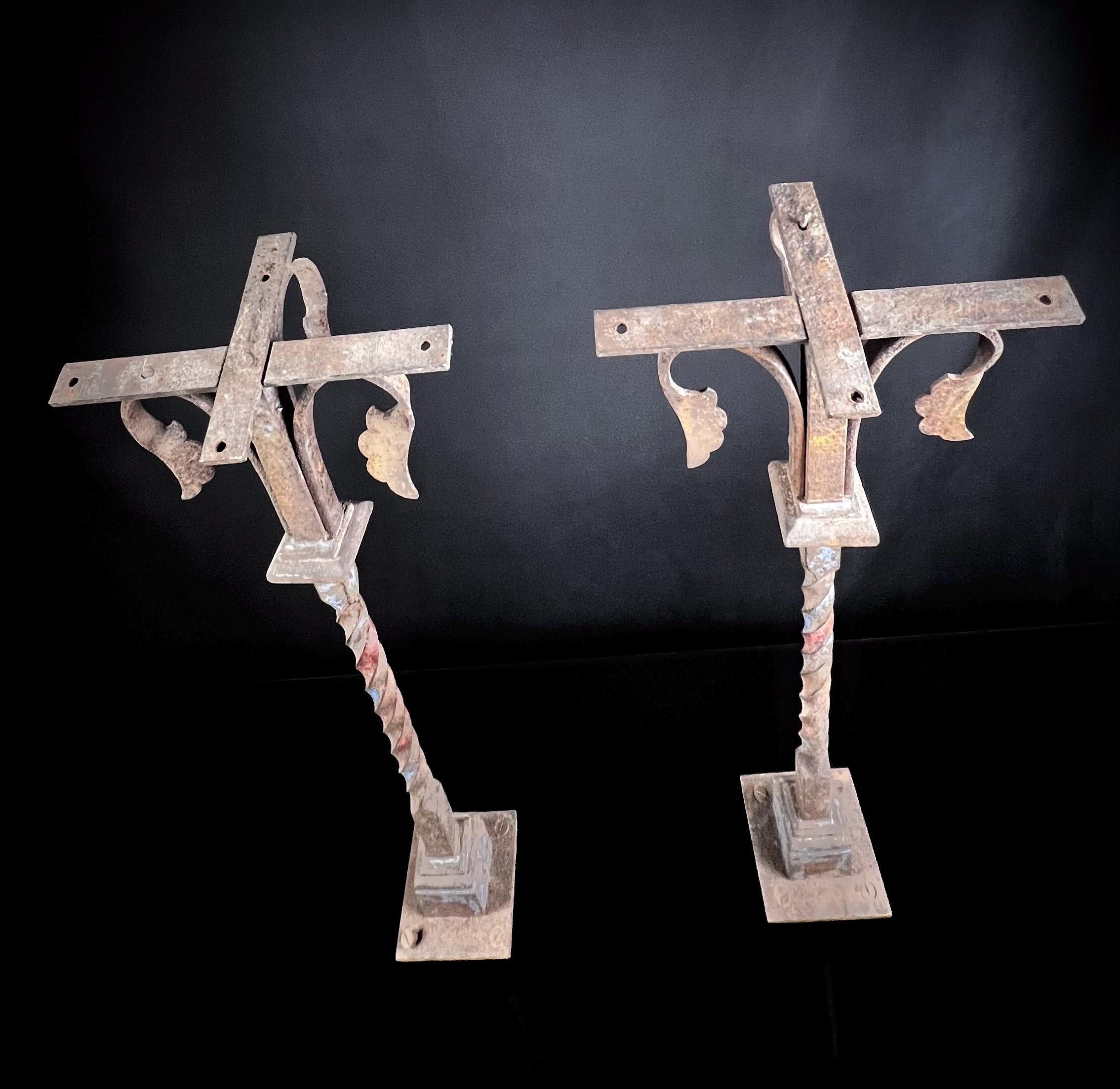 Antique Church Altar Balustrades | Salvaged Set of Two | Hand Forged | Late 1800’s