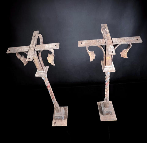 Antique Church Altar Balustrades | Salvaged Set of Two | Hand Forged | Late 1800’s