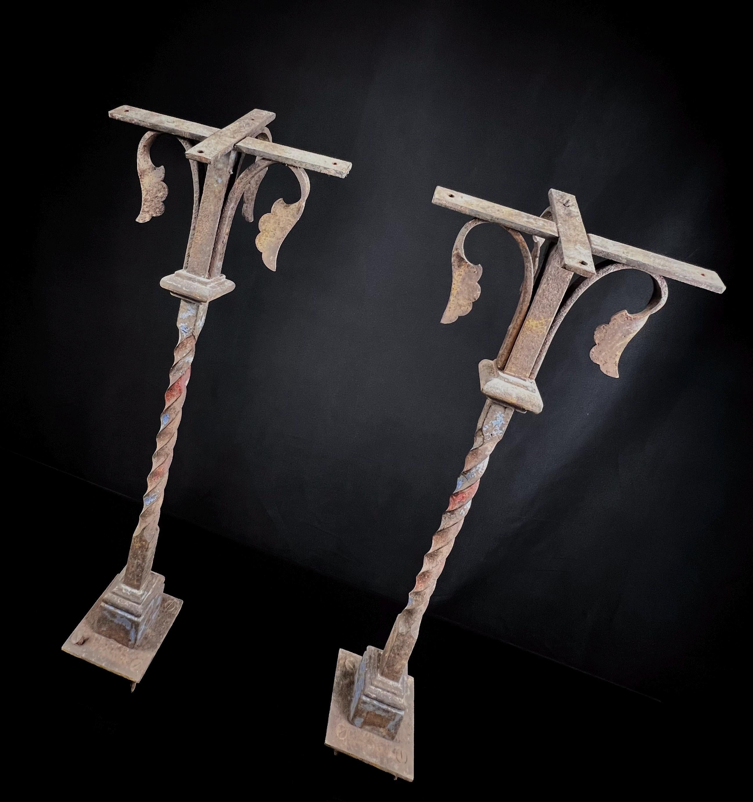 Antique Church Altar Balustrades | Salvaged Set of Two | Hand Forged | Late 1800’s