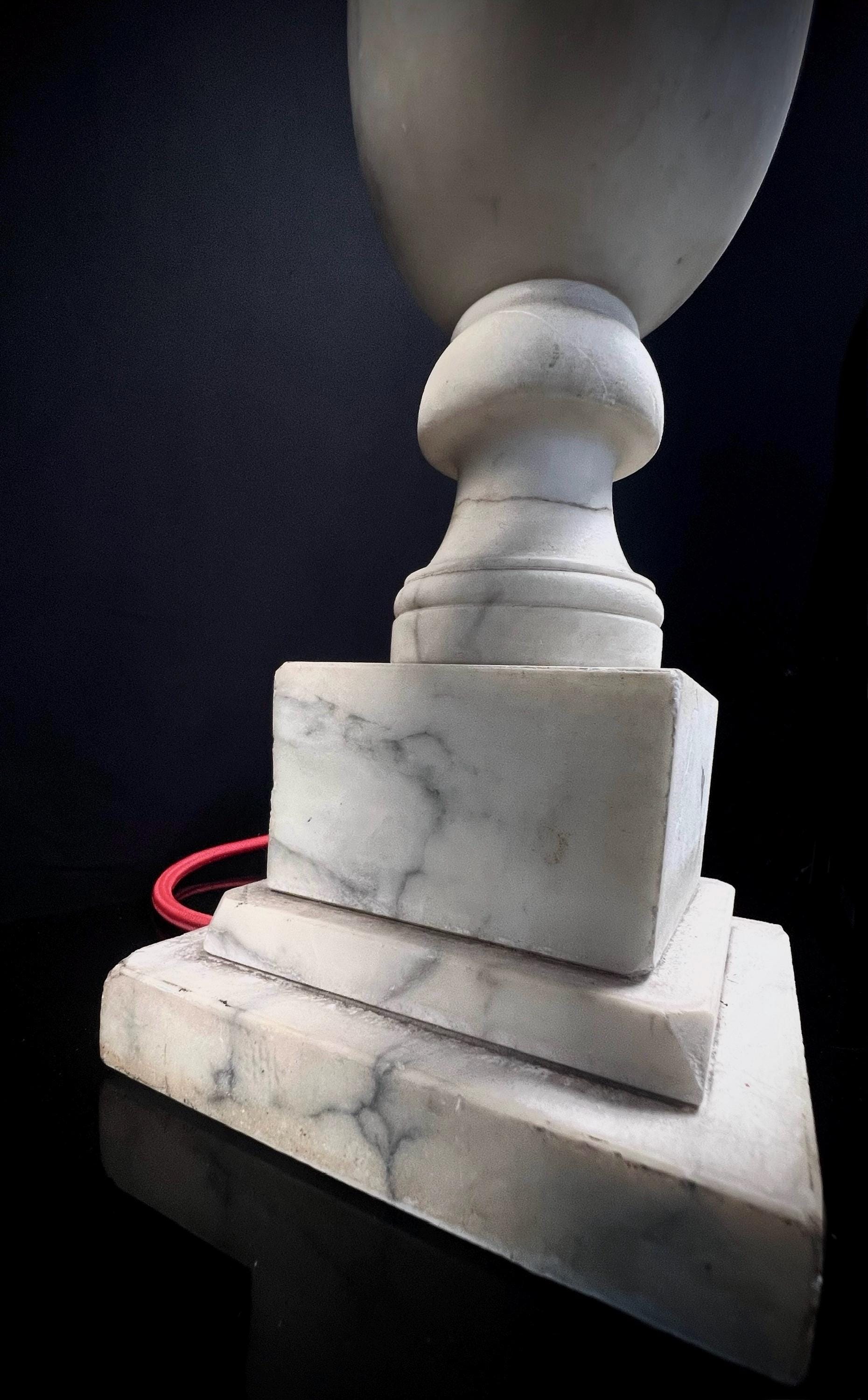Vintage Urn-Style Marble Table Lamp  | Italian Renaissance Design