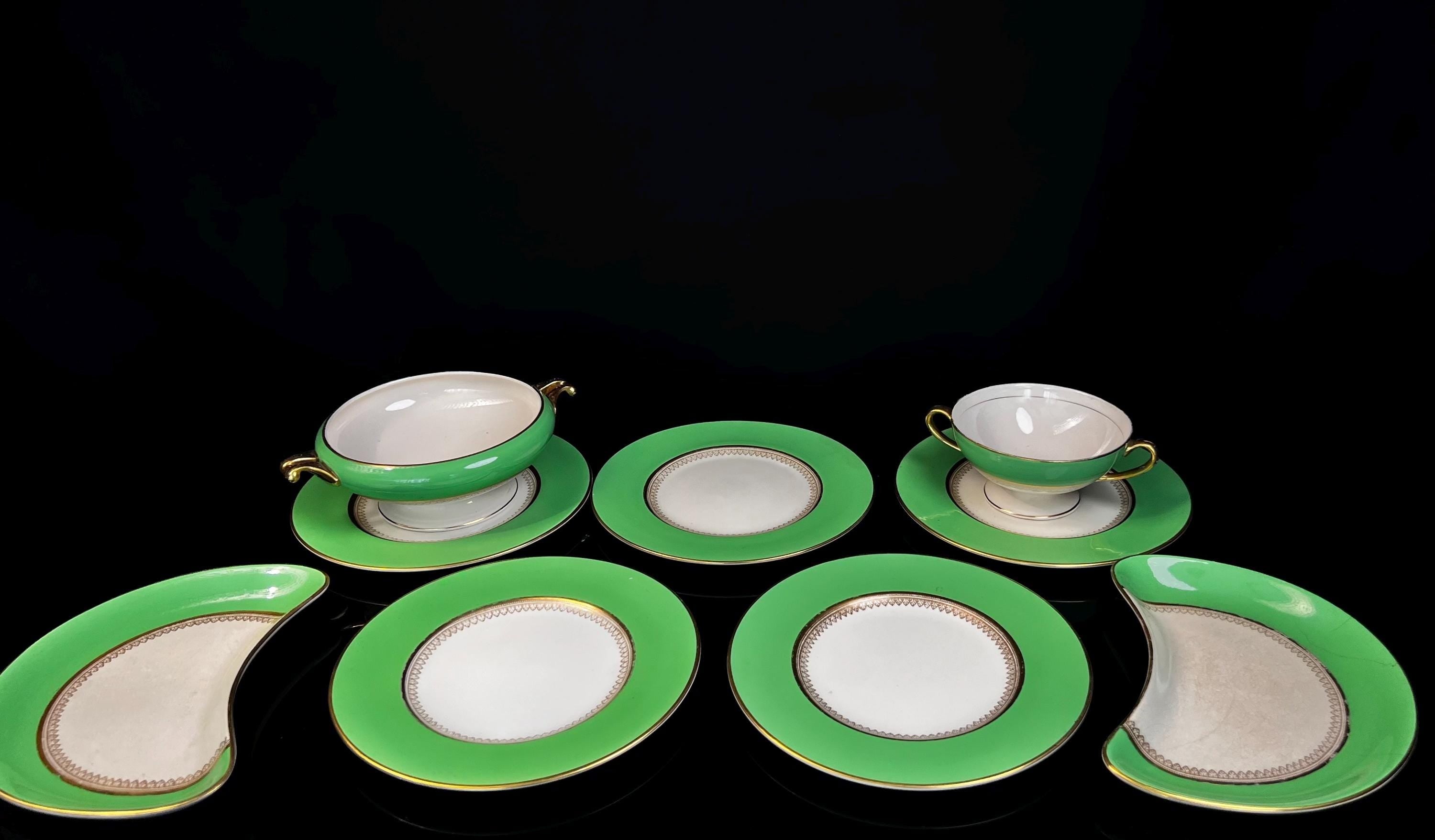 Soho Pottery ‘Ambassador Ware’ Dinner Set in Green Finish (Vintage)