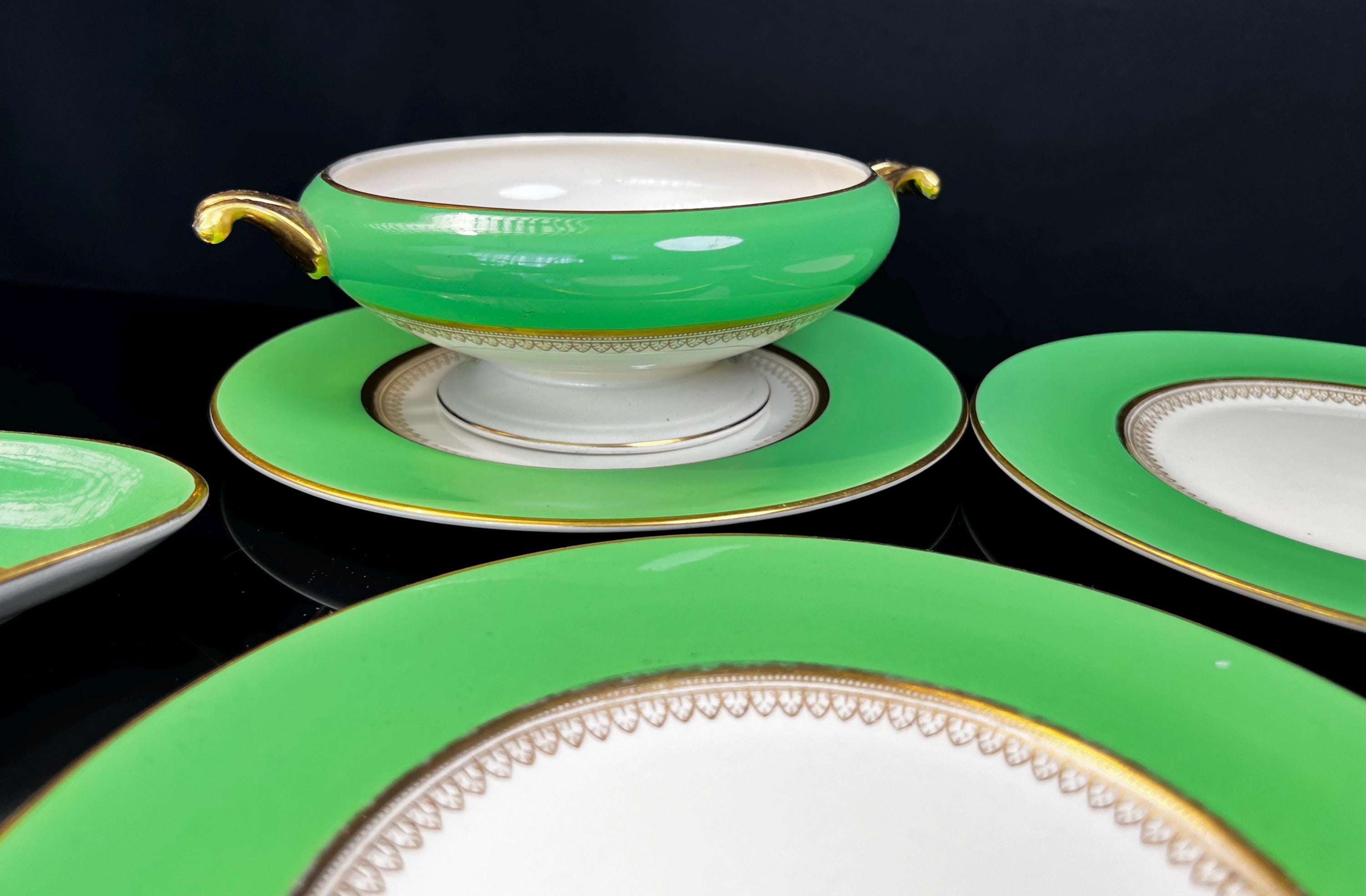 Soho Pottery ‘Ambassador Ware’ Dinner Set in Green Finish (Vintage)