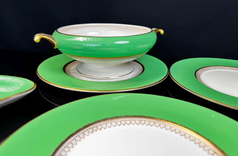 Soho Pottery ‘Ambassador Ware’ Dinner Set in Green Finish (Vintage)
