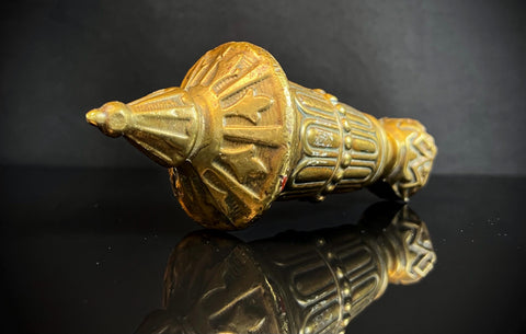 Large Weighty Antique Brass Victorian Counterweight