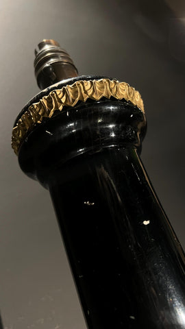 Exquisite Vintage Shabby Chic Ebonised Table Lamp (Early 1900’s)