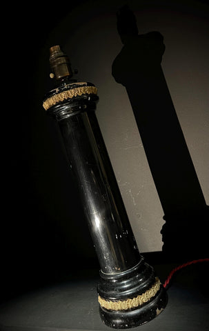 Exquisite Vintage Shabby Chic Ebonised Table Lamp (Early 1900’s)