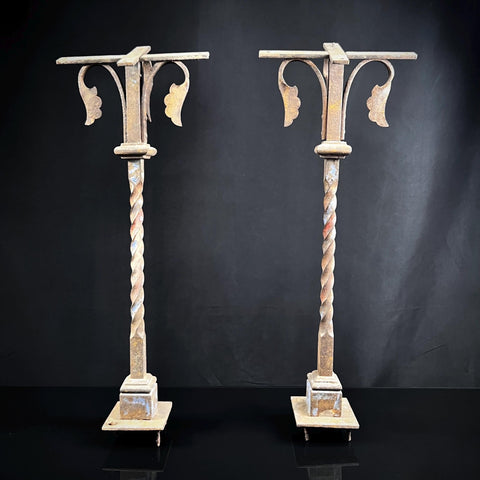 Antique Church Altar Balustrades | Salvaged Set of Two | Hand Forged | Late 1800’s