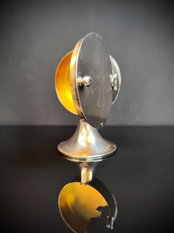Ecclesiastical Silver Plated Brass Vintage Monstrance “Ostensoir”