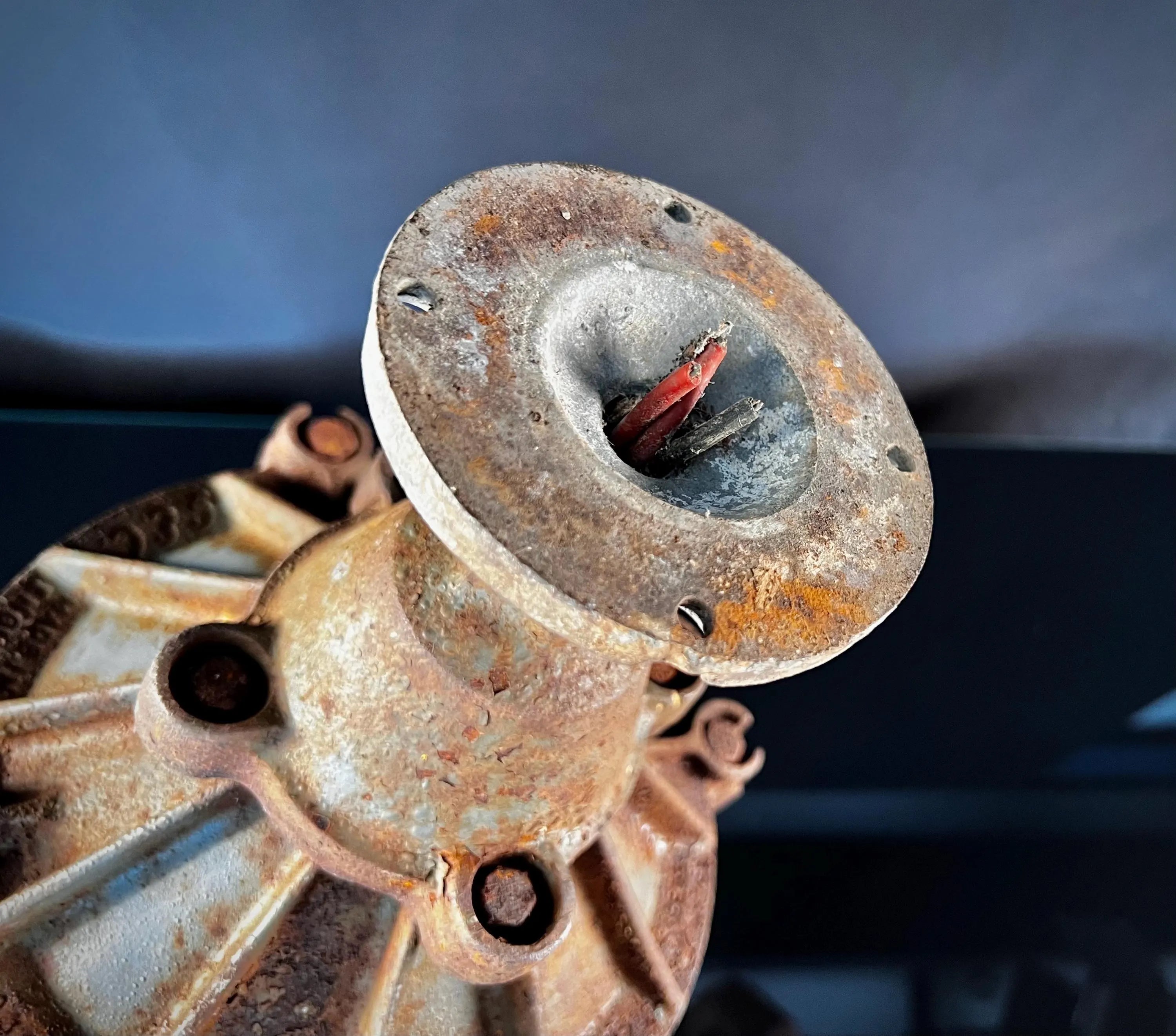 Vintage Bulk Head Industrial Cage Light (GEC) - Ceiling Light